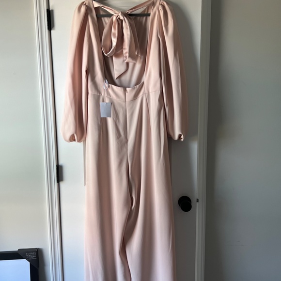 Bishop Sleeve Open-Back Jumpsuit with Scarf Tie - Qty. 2 - Picture 4 of 4